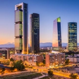 Vista de edificios de Madrid, capital de moda.