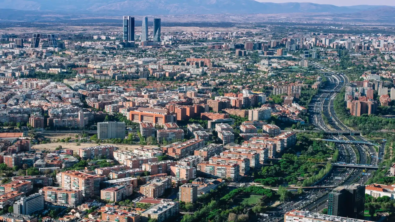 Vista aérea del distrito Chamartín.