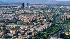 Vista aérea del distrito Chamartín.