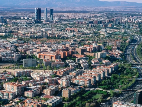Vista aérea del distrito Chamartín.