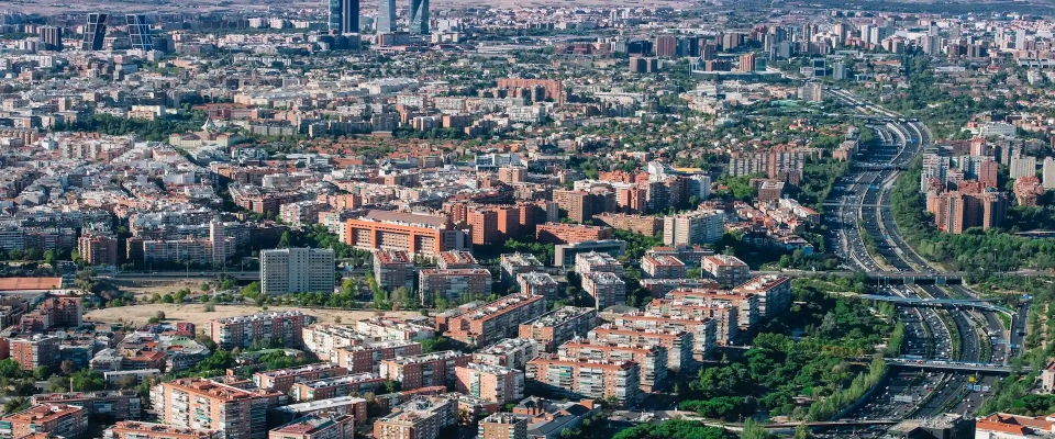 Vista aérea del distrito Chamartín.