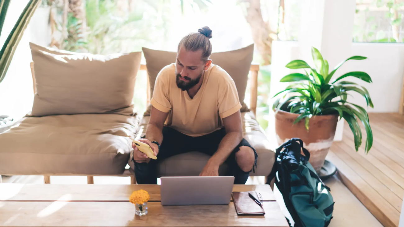 Nómada digital en Madrid.