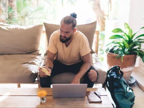 Nómada digital en Madrid.