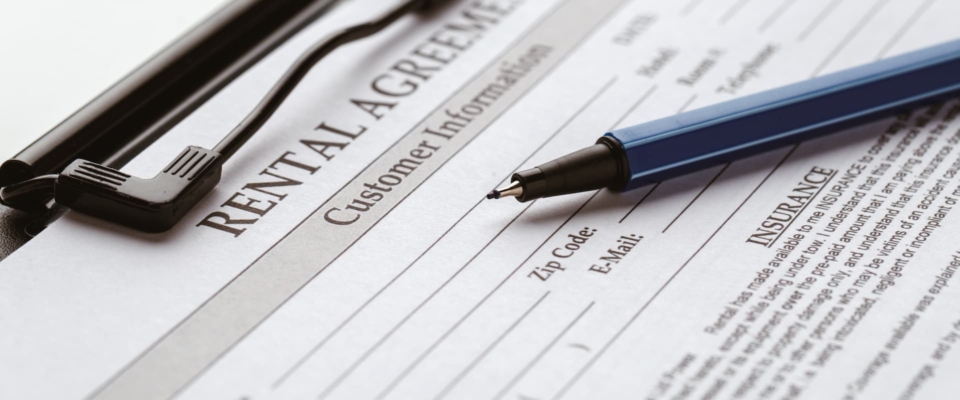 documento para un contrato de alquiler